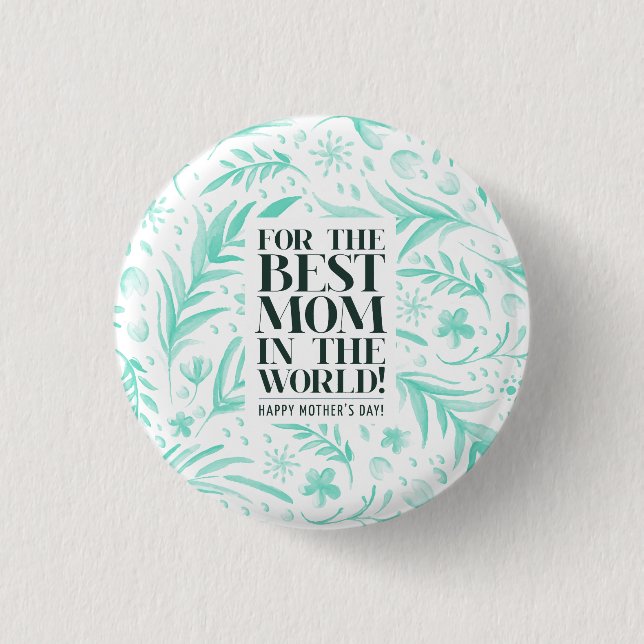 Bästa Mamma i World Mors dag Pin Button Knapp (Framsida)
