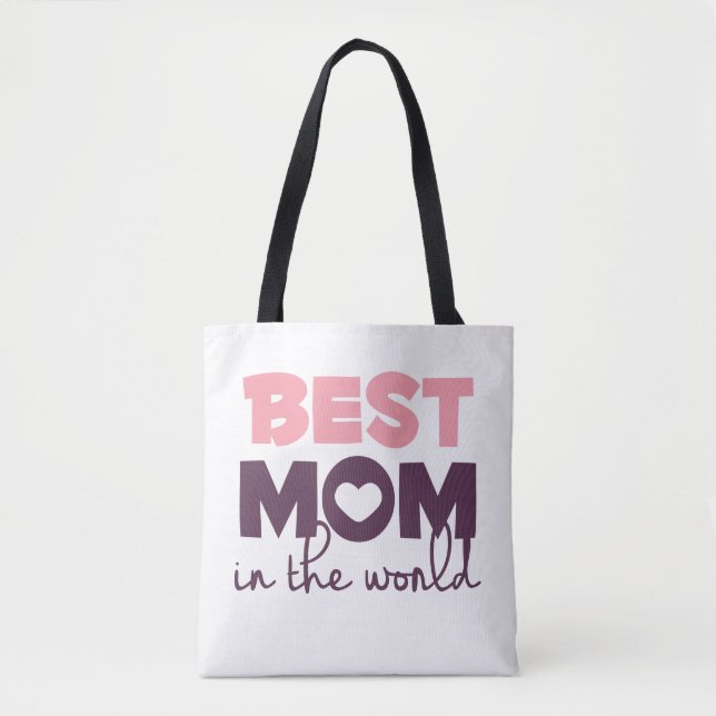 Bästa Mamma i World Mors dag Tote Bag Tygkasse (Framsida)