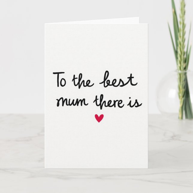 Bästa Mamma Illustration Kort (Framsida)