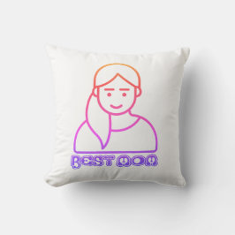 Bästa mamma-illustrationen Dekorativ kudde