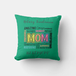 Bästa Mamma-inspirerande Personlig Kudde