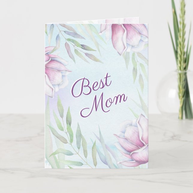 Bästa mamma, Inspirerande skrift mors dag Kort (Framsida)