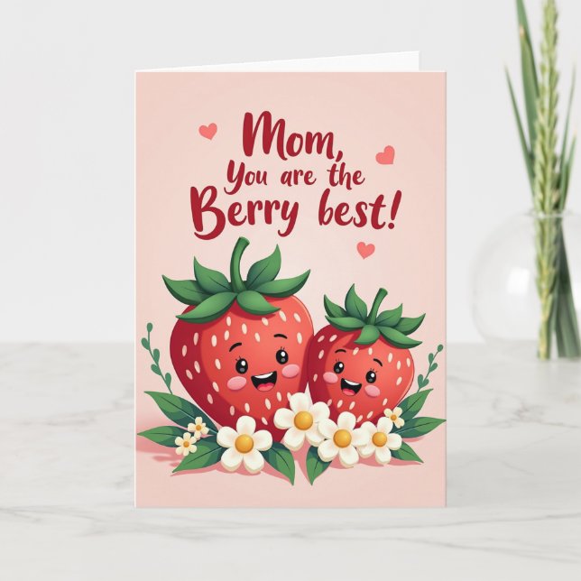 Bästa Mamma Kort Med Bär (Framsida)