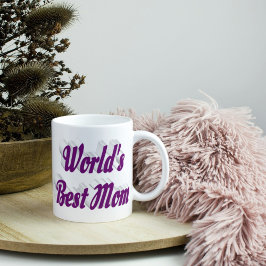 Bästa Mamma lila-halva text Kaffemugg