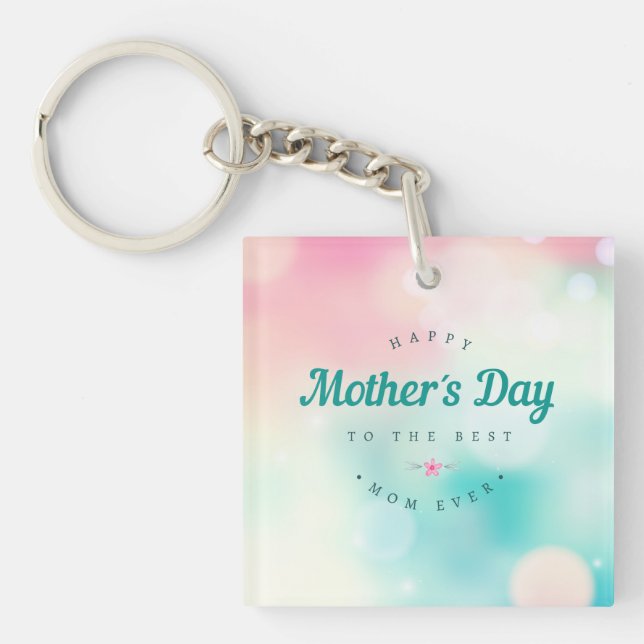 Bästa Mamma Lycklig Mors dag | Nyckelkedja (Framsidan)