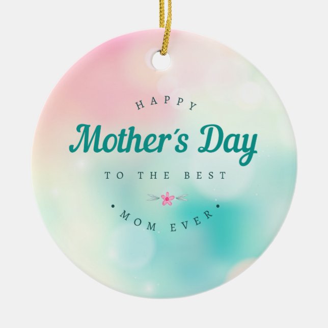 Bästa Mamma Lycklig Mors dag | Ornament (Framsidan)