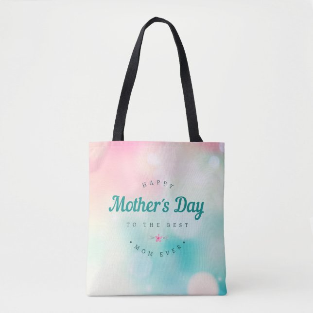 Bästa Mamma Lycklig Mors dag | Tote Bag Tygkasse (Framsida)