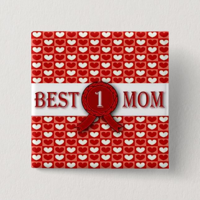 Bästa mamma-medalj knapp (Framsida)