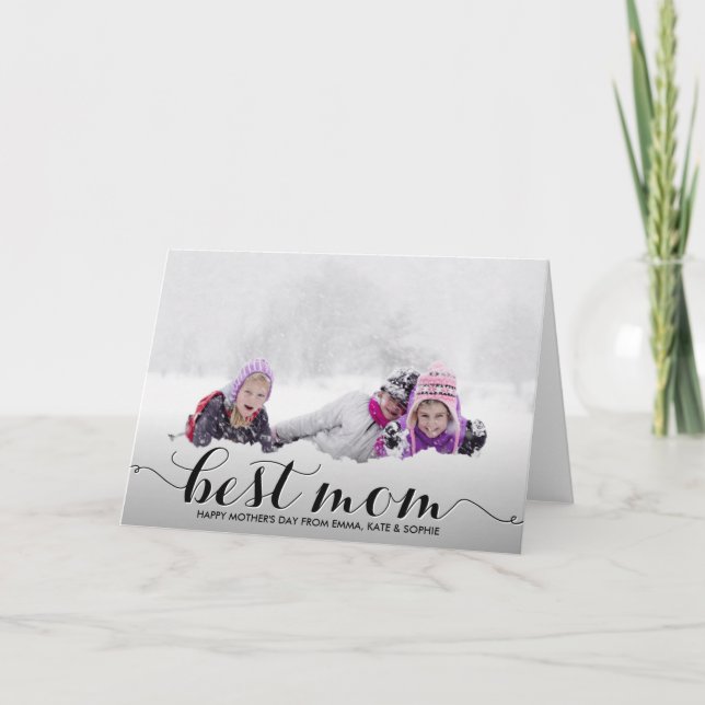 Bästa Mamma | Modern Kalligrafi-Mors dag-kort Kort (Framsida)