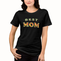 BÄSTA MAMMA – Modig blommig morsdags-t-shirt