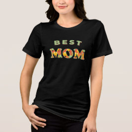BÄSTA MAMMA – Modig blommig morsdags-t-shirt T Shirt