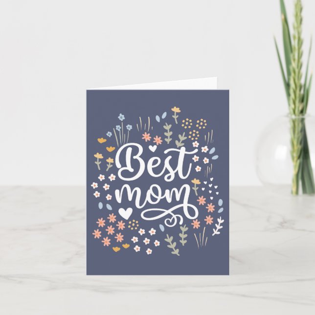 Bästa Mamma-Mors dag-Blommigten i Kärlek Du Mamma Kort (Framsida)