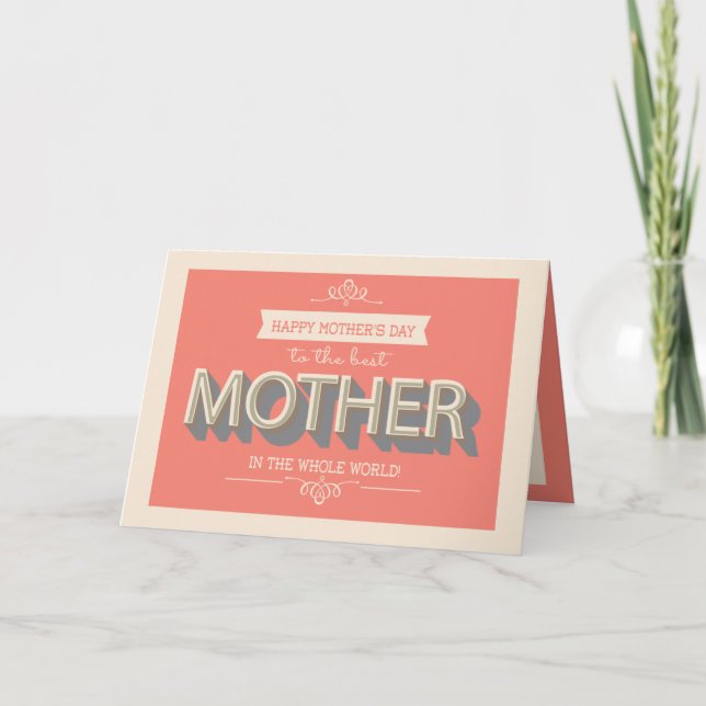Bästa Mamma Mors dag-kort Kort (Framsida)