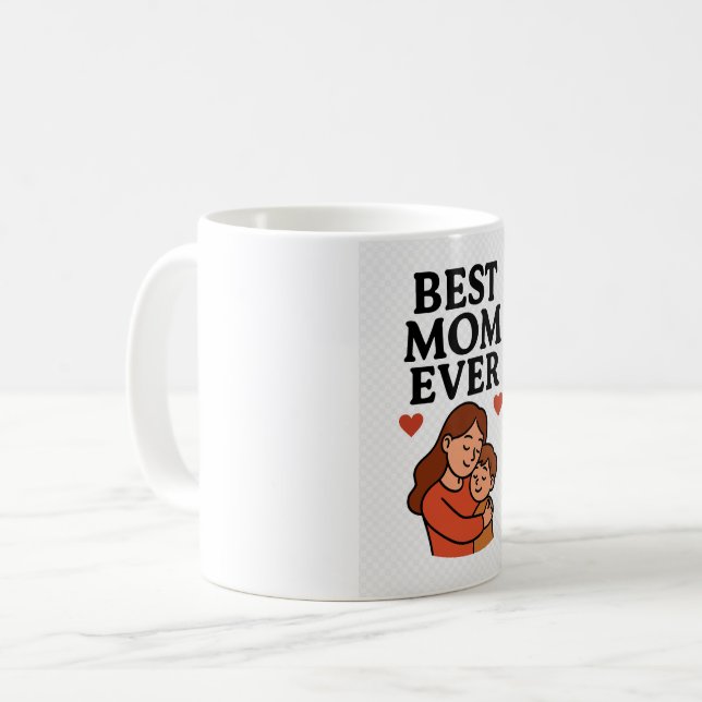 Bästa Mamma-Mugg-gåva Kaffemugg (Framsida vänster)