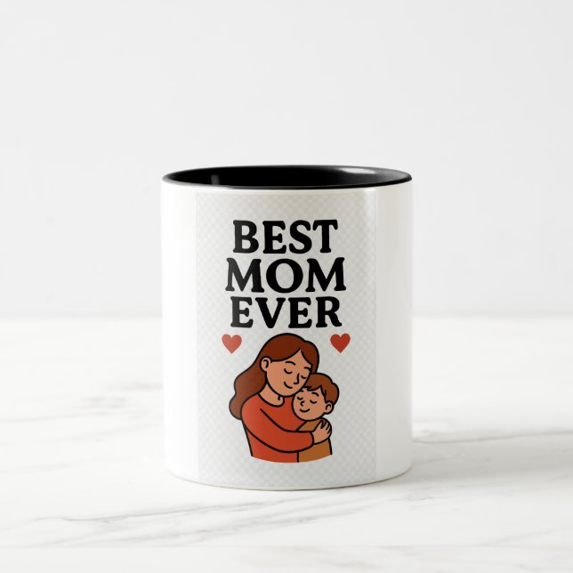 Bästa Mamma-Mugg-gåva Två-Tonad Mugg (Center)