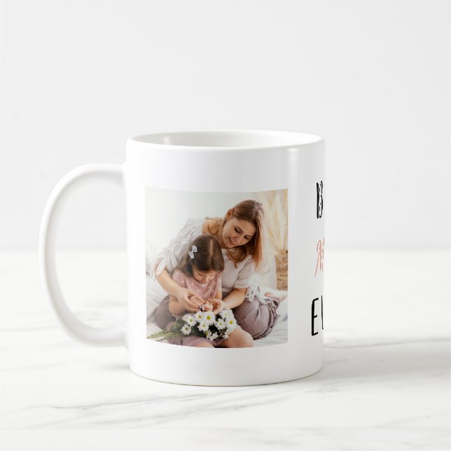 Bästa Mamma någonsin | 2 Fyrkantiga fotokaffe Mugg (Vänster)