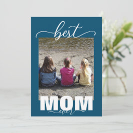 Bästa MAMMA någonsin, 3 barn Photo Mors dag Julkort