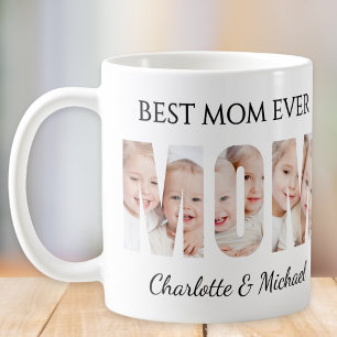 Bästa mamma någonsin 3 bilder utskurna bokstäver kaffemugg