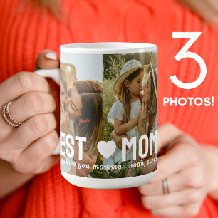 Bästa Mamma någonsin, 3 fotokollage Mors dag Kaffemugg