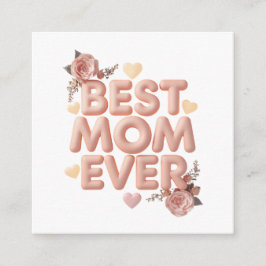 Bästa mamma någonsin 3D blommig design | Present t Tilläggskort