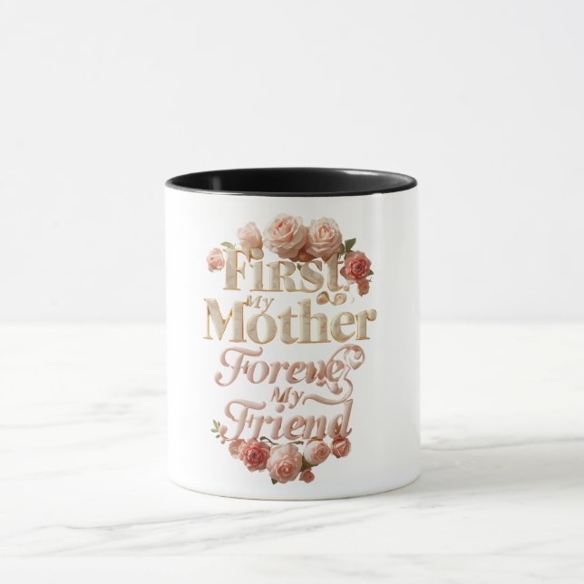 Bästa mamma någonsin 3D hjärtdesign | Present till Mugg (Center)