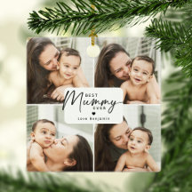 Bästa Mamma Någonsin 4 Foto Collage Personlig