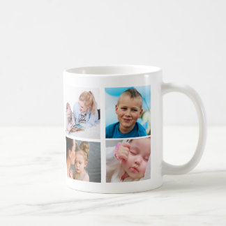 Bästa Mamma någonsin 4-fotokollage Anpassa foton Kaffemugg