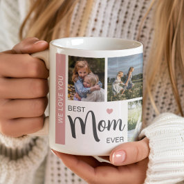 Bästa Mamma någonsin, 5 foton Mors dag Kaffemugg
