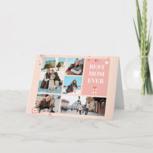 Bästa Mamma någonsin, 5 Photo Mors dag Collage Car Inbjudan