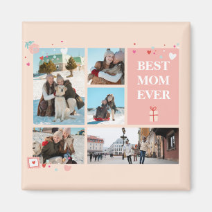 Bästa Mamma någonsin, 5 Photo Mors dag Collage Magnet