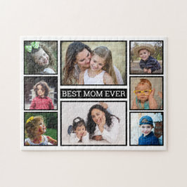Bästa Mamma någonsin 8 Fotokollage Jigszons Puzzle Pussel