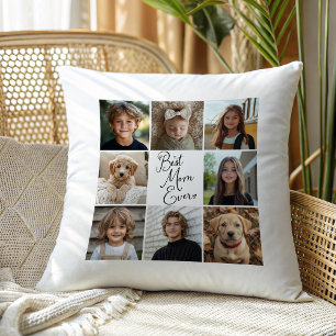 Bästa Mamma någonsin, 8 Photo Collage Dekorativ ku Kudde