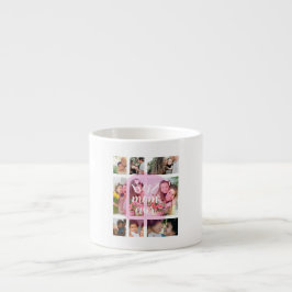 Bästa mamma någonsin 9 Fotokollage Personlig mormo Espressomugg