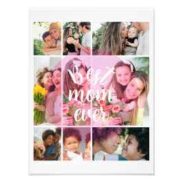 Bästa mamma någonsin 9 Fotokollage Personlig mormo Fototryck