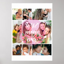 Bästa mamma någonsin 9 Fotokollage Personlig mormo Poster