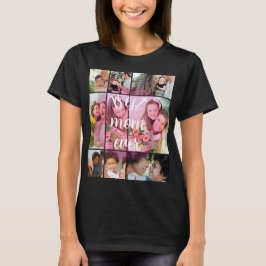 Bästa mamma någonsin 9 Fotokollage Personlig mormo T Shirt