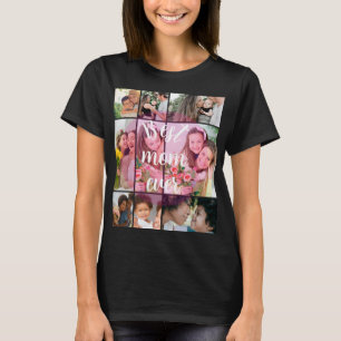 Bästa mamma någonsin 9 Fotokollage Personlig mormo T Shirt
