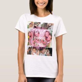 Bästa mamma någonsin 9 Fotokollage Personlig mormo T Shirt