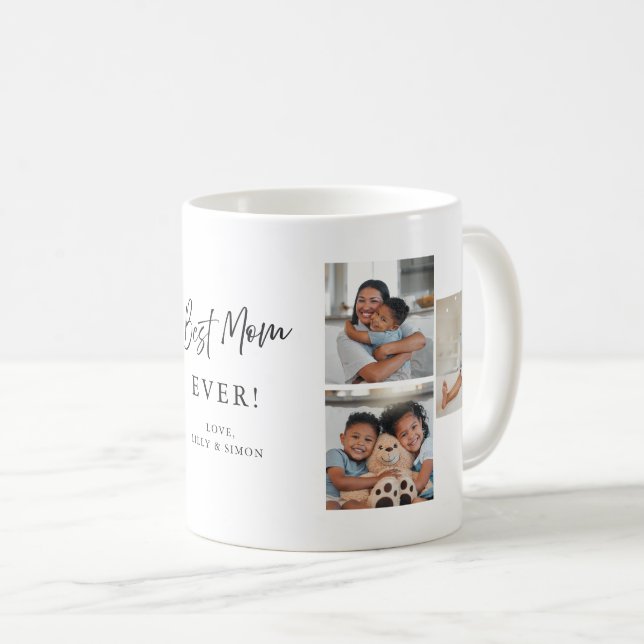 Bästa mamma någonsin Anpassad 6 bilder galleri Fle Kaffemugg (Framsida höger)
