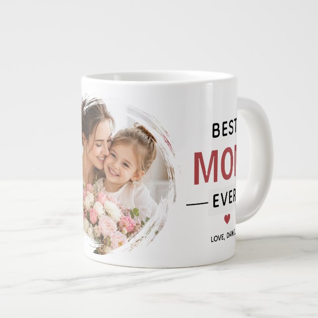 Bästa mamma någonsin Anpassad bild  Jumbo Mugg (Framsida höger)