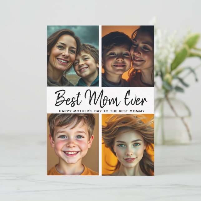 Bästa mamma någonsin | Anpassad bild Mors dag  Kort (Stående Fram)