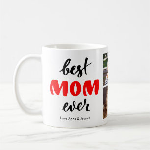 Bästa mamma någonsin Anpassad fotokollage Mors dag Kaffemugg
