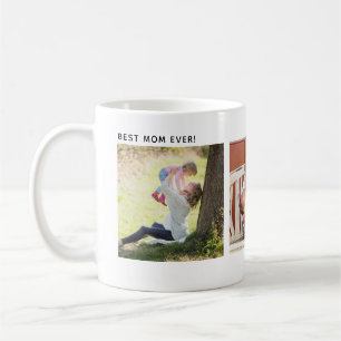 Bästa mamma någonsin, anpassad med tre bilder kaffemugg
