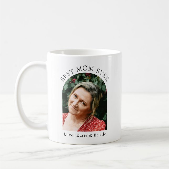 Bästa mamma någonsin Anpassad valvfoto  Kaffemugg (Vänster)
