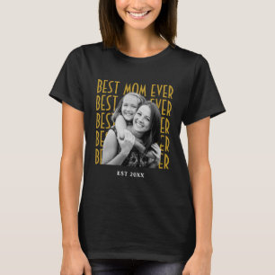 Bästa mamma någonsin anpassad vintagefoto mors dag t shirt
