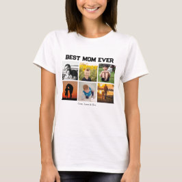 Bästa Mamma någonsin Anpassadet namn och bilder T Shirt
