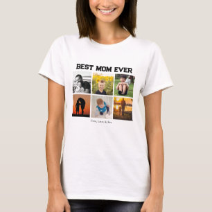 Bästa Mamma någonsin Anpassadet namn och bilder T Shirt