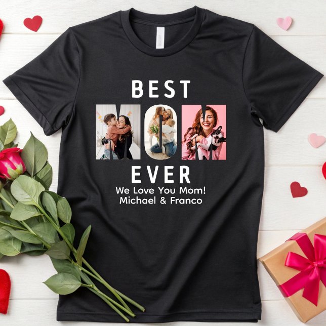 Bästa Mamma någonsin anpassat Mamma Photo Mors dag T Shirt (Skapare uppladdad)