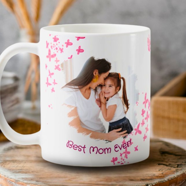 Bästa Mamma någonsin Anpassningsbar Butterfly Kaffemugg (Skapare uppladdad)