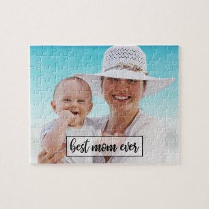 Bästa Mamma någonsin-Anpassningsbar-fotomodern skr Pussel
